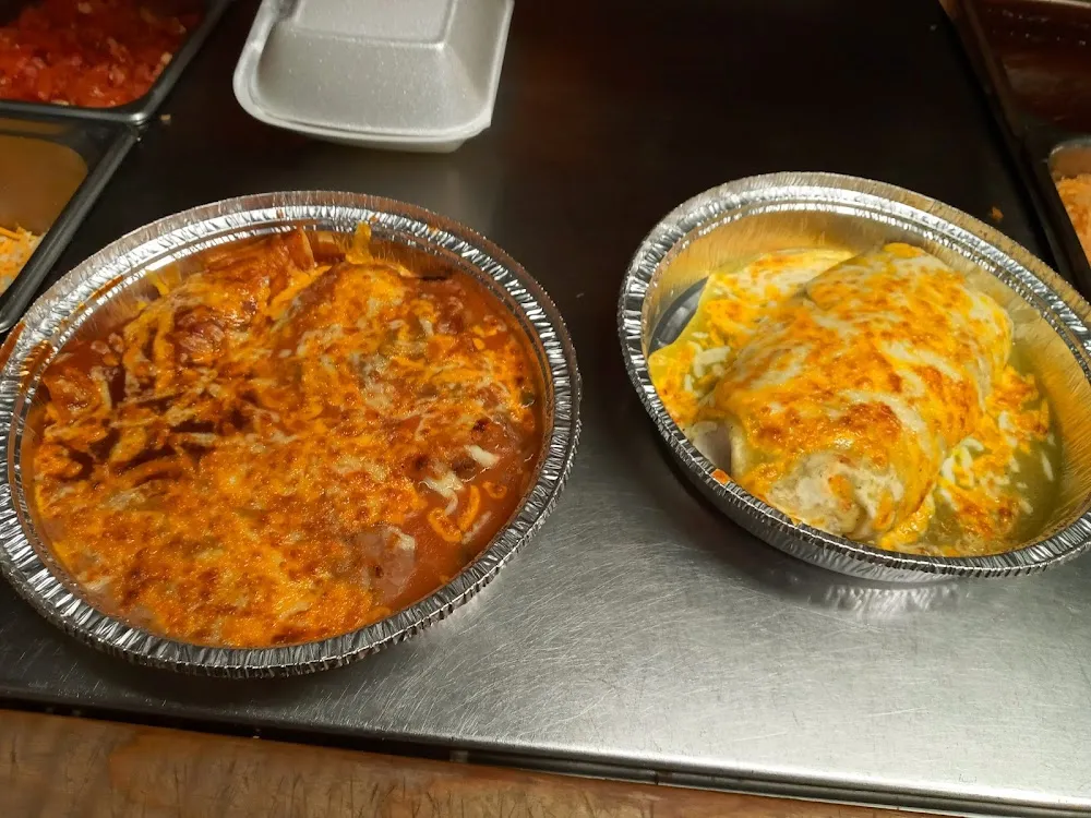 Burrito Chile Verde Y Cheese Enchilada