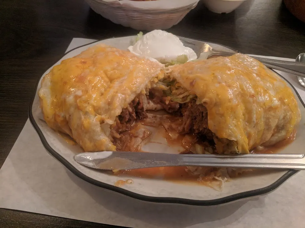 Burrito Loco Cut in Half